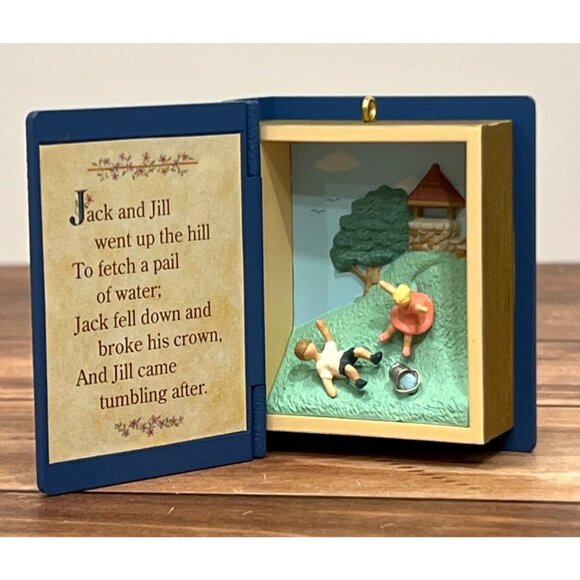 1995 HALLMARK KEEPSAKE ORNAMENT QX5099 JACK AND JILL MOTHER GOOSE NURSERY RHYME - Picture 1 of 10